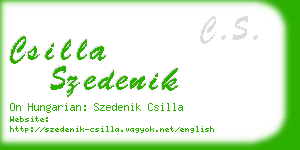 csilla szedenik business card